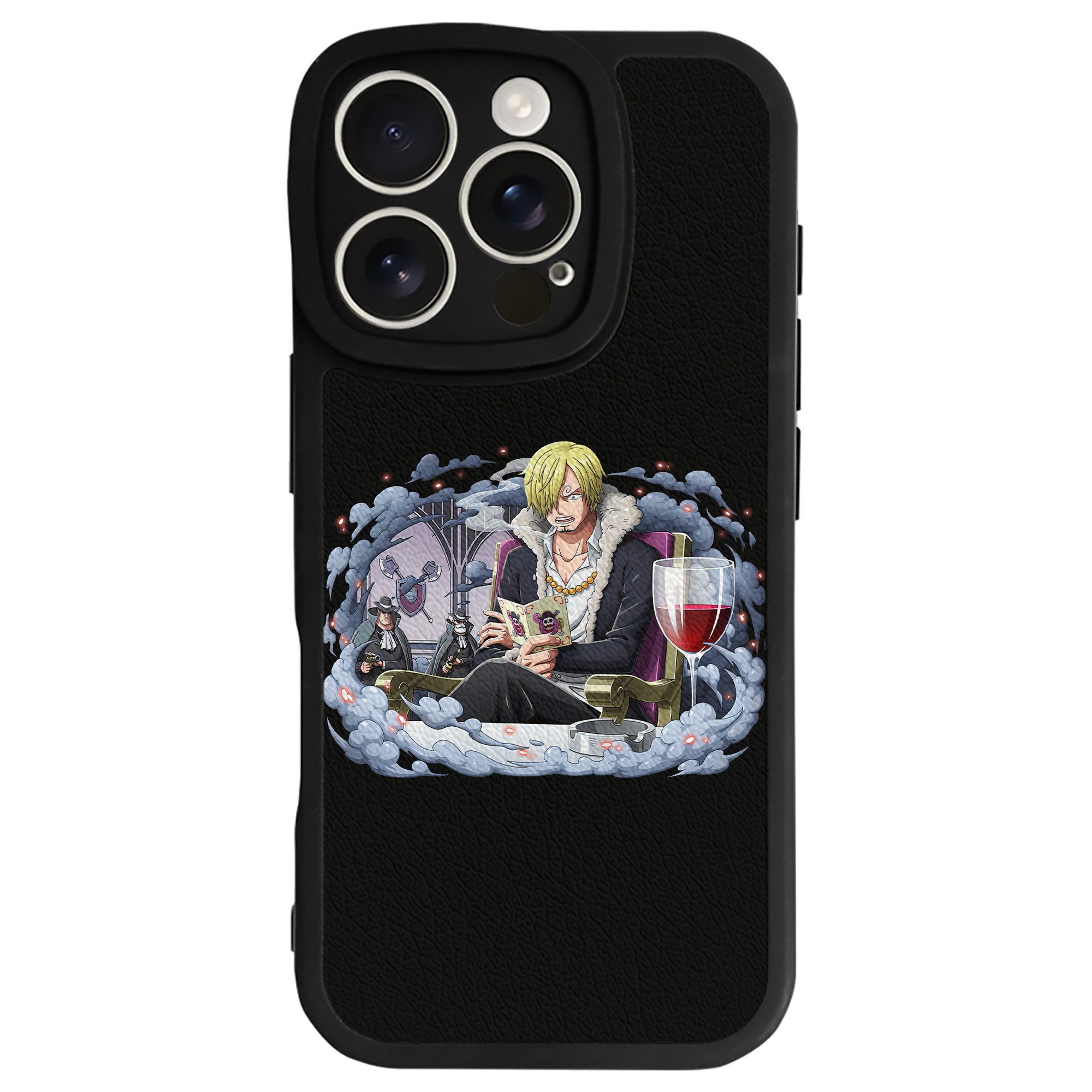 （画像用） ワンピース サンジ ONE PIECE Sanji 【iPhone 16シリーズ対応】シリコンスマホケース（レザー調） 材質：シリコン